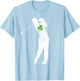Golf Lovers Green Shamrock Leaf St Patricks Day T-Shirt - T-Shirt | Light Blue