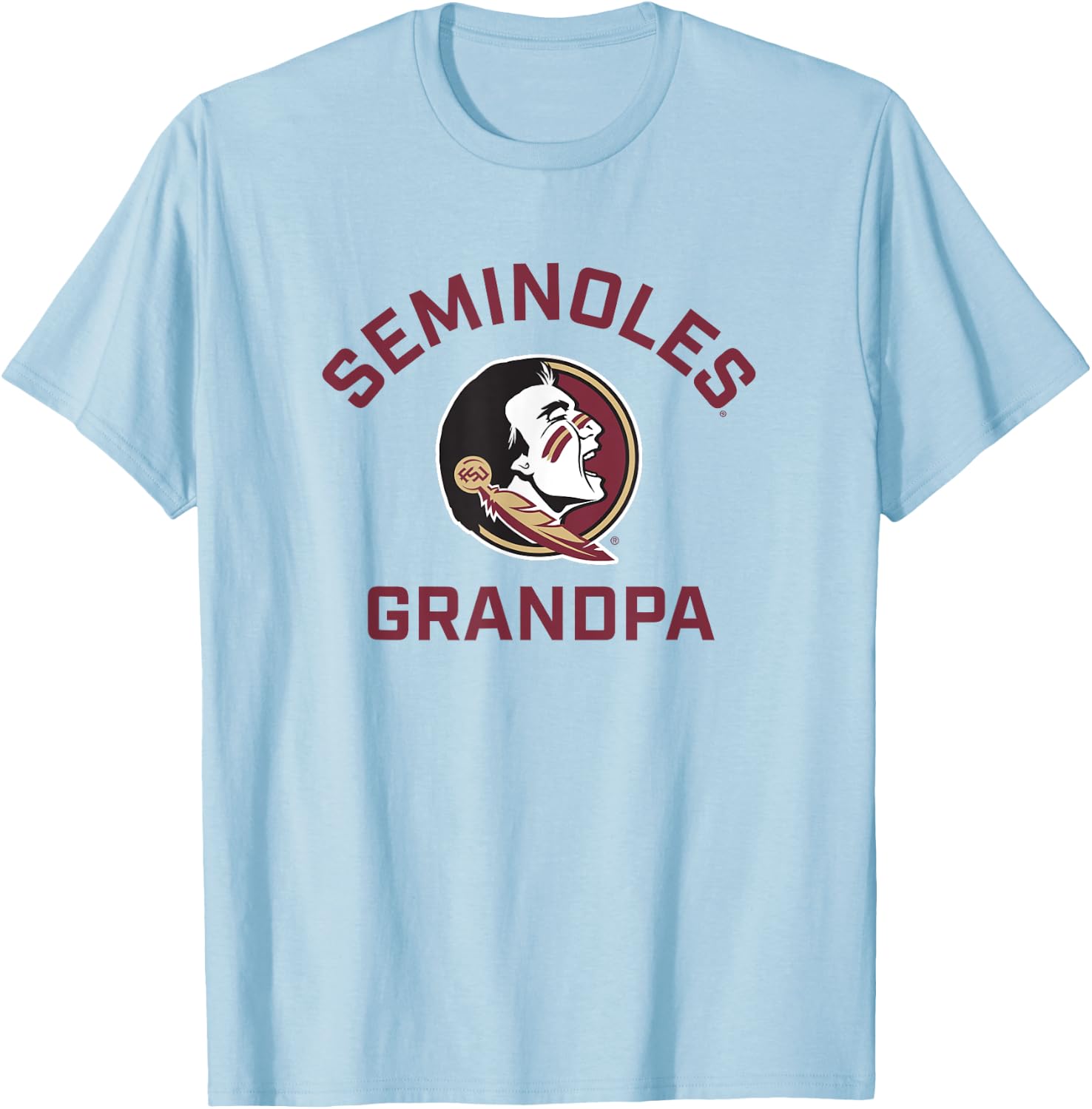 Florida State University FSU Seminoles Arched Grandpa T-Shirt - T-Shirt | Light Blue
