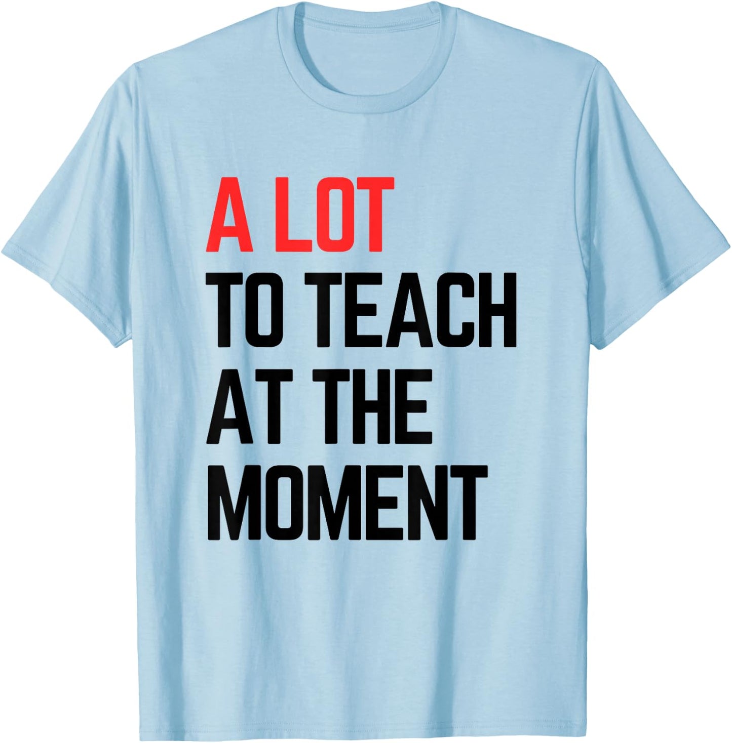 A Lot to Teach at The Moment Vibes, Inspiring Lessons Moment T-Shirt - T-Shirt | Light Blue