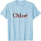 Unique CHLOE First Name Cat Text Animal Whiskers Paws T-Shirt - T-Shirt | Light Blue