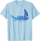 Tribal Hawaiian Outrigger Canoe Shirt - Hawaiian Tribal T-Shirt - T-Shirt | Light Blue