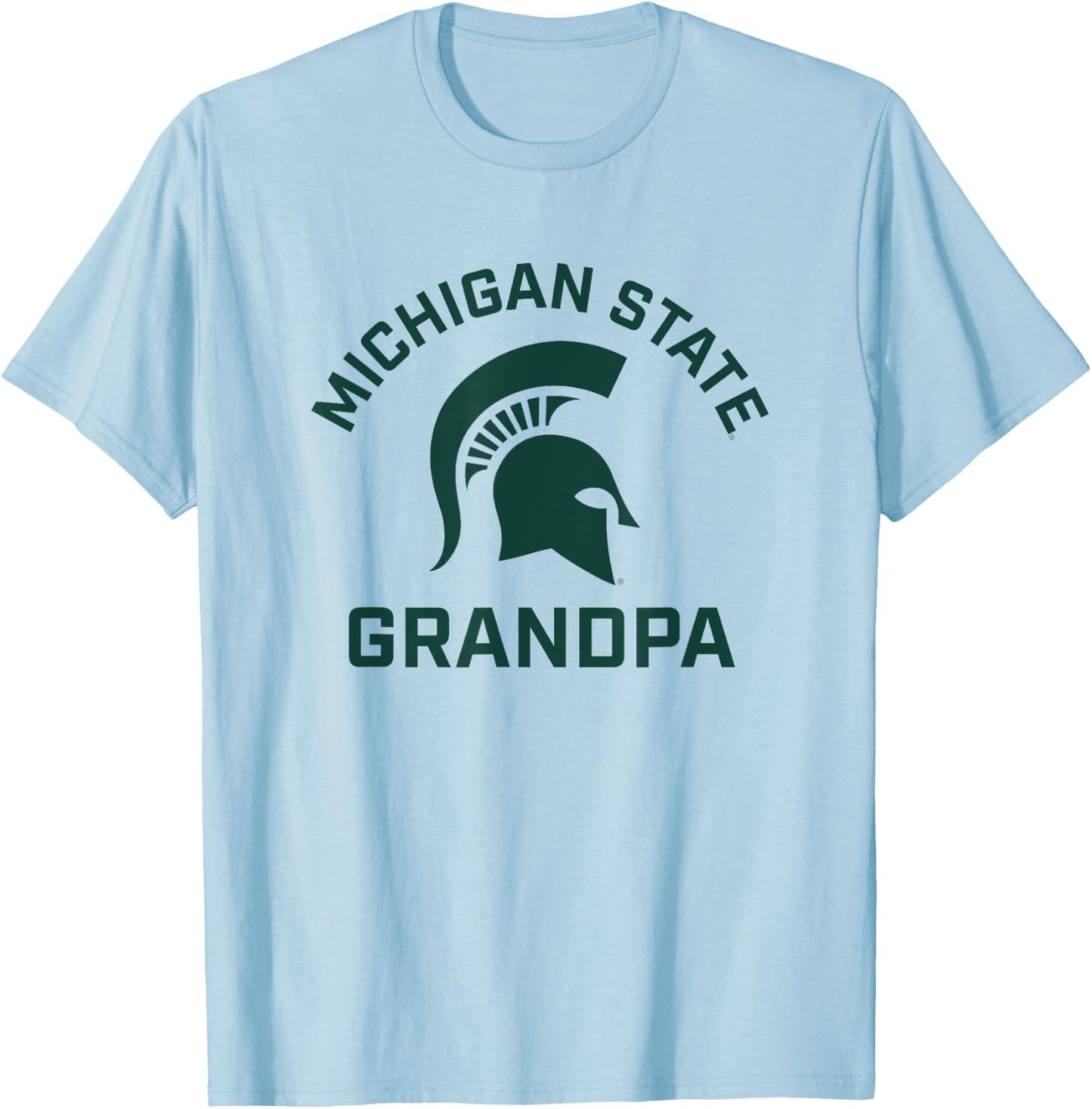 Michigan State MSU Spartans Arched Grandpa T-Shirt - T-Shirt | Light Blue