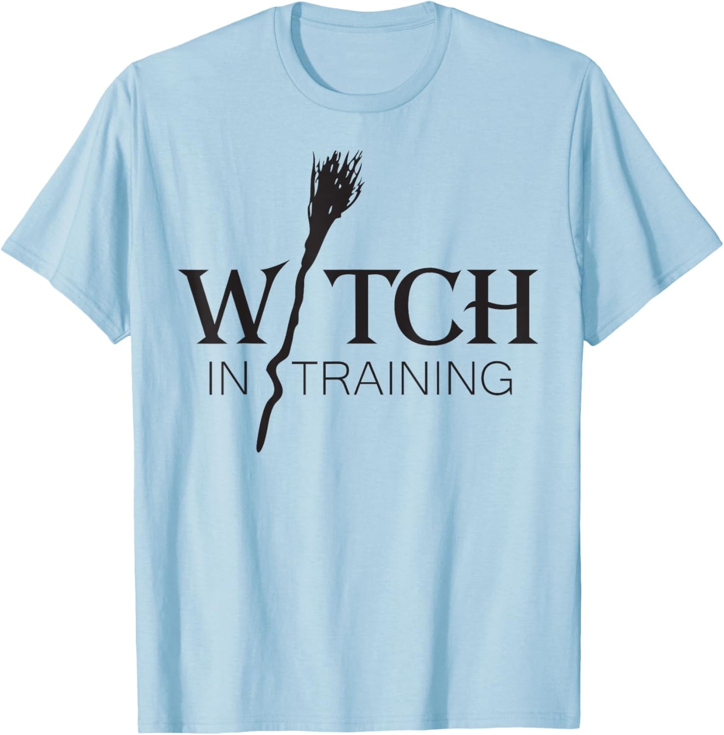 Witch in Training Fantasy Broomstick T-Shirt - T-Shirt | Light Blue