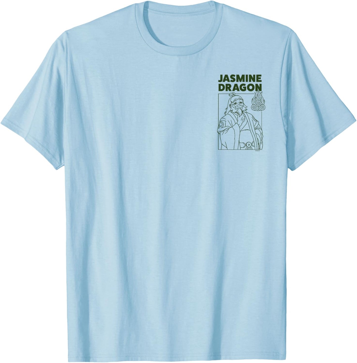 Avatar: The Last Airbender Jasmine Dragon Iroh Small Pocket T-Shirt - T-Shirt | Light Blue