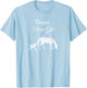 Texas Horse Girl Distressed Design Novelty T Shirt Gift T-Shirt - T-Shirt | Light Blue