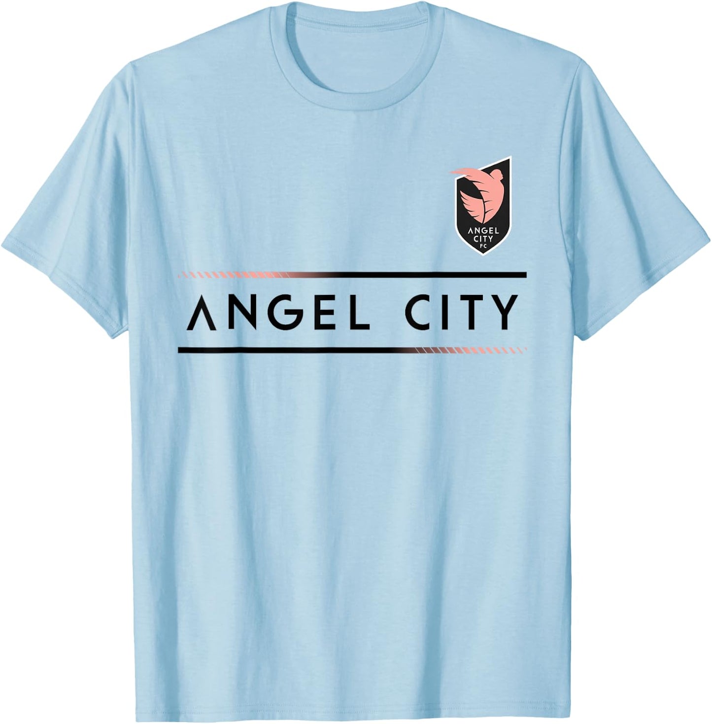 Officially Licensed Angel City FC NWSL Soccer Apparel T-Shirt - T-Shirt | Light Blue