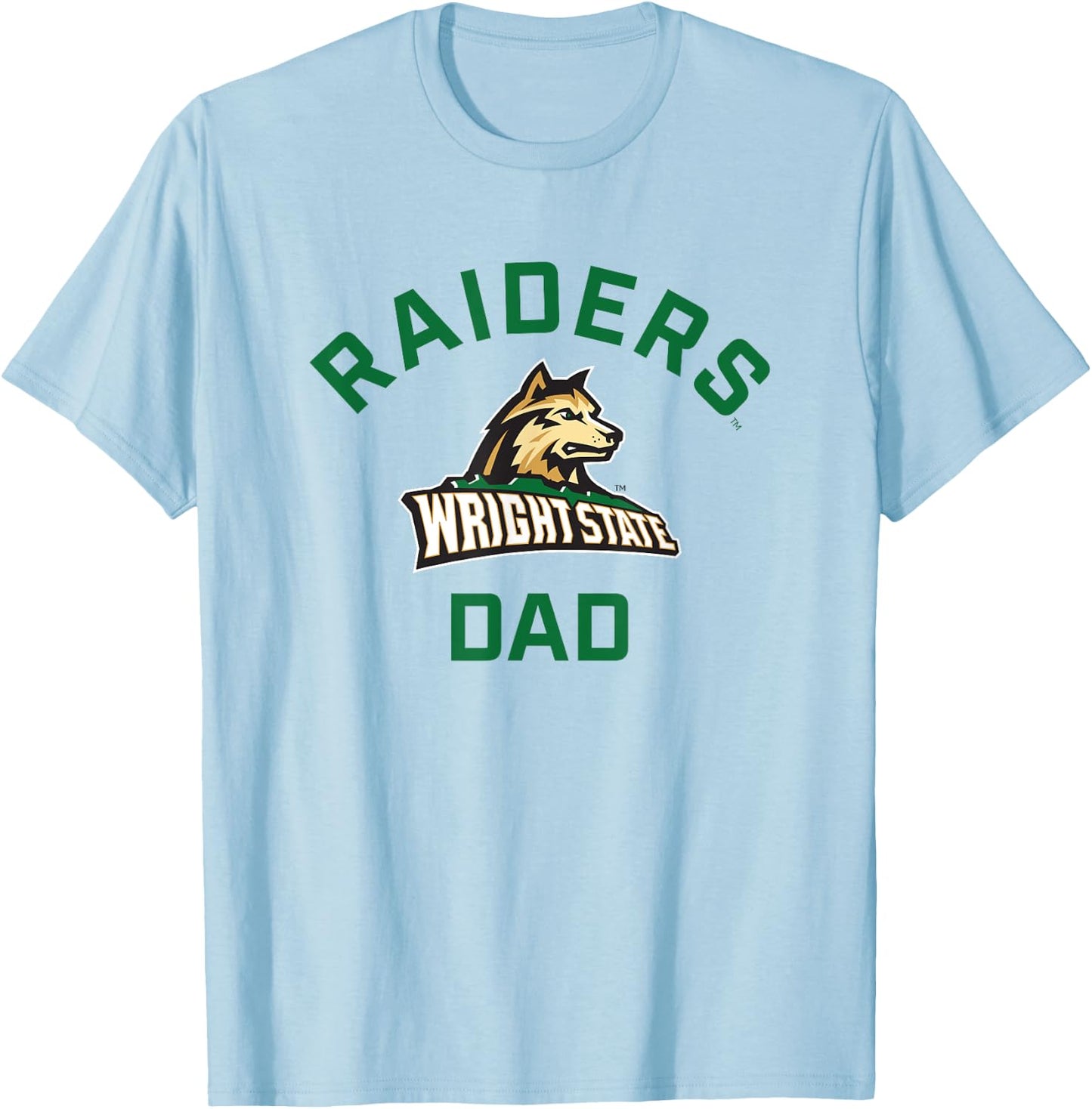 Wright State University WSU Raiders Arched Dad T-Shirt - T-Shirt | Light Blue
