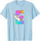 Unicorn Monogram Letter E Initial Cute Girls Birthday Gift T-Shirt - T-Shirt | Light Blue