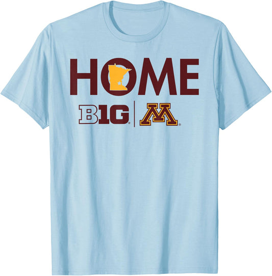 Minnesota Golden Gophers Big 10 Home Officially Licensed T-Shirt - T-Shirt | Light Blue