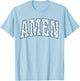 Amen Religious Checkerboard Christian Bible Verse Jesus T-Shirt - T-Shirt | Light Blue