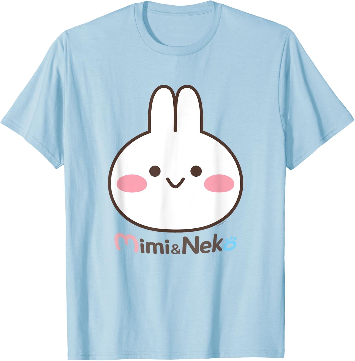 Mimi & Neko Mimi Bunny Face T-Shirt - T-Shirt | Light Blue