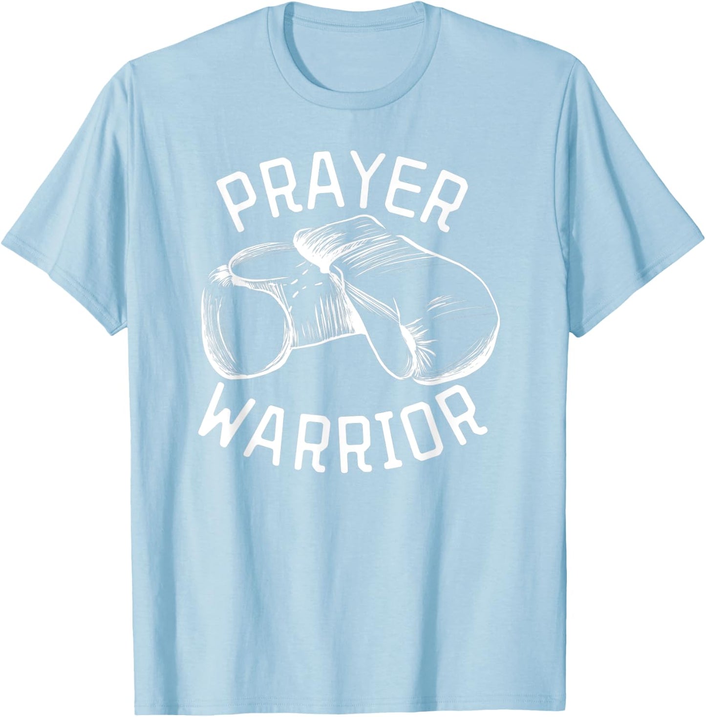 Pink Prayer Warrior Christian Breast Cancer Awareness Pink T-Shirt - T-Shirt | Light Blue