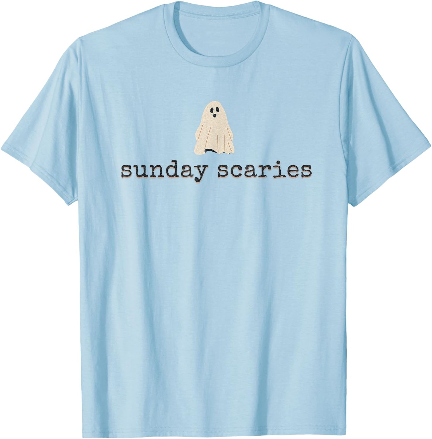 Fall Vibes Halloween Sunday Scaries Fun Day Sunday Hangover T-Shirt - T-Shirt | Light Blue