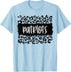 Patriots Team Mascot School Spirit Game Night Leopard Print T-Shirt - T-Shirt | Light Blue