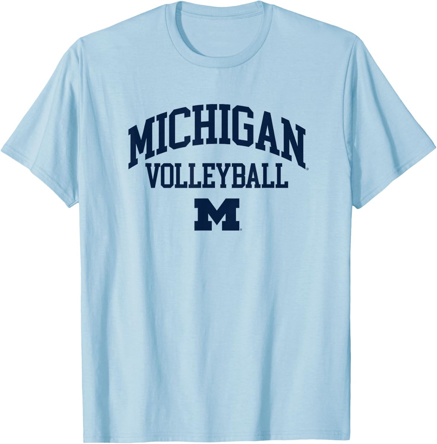 University of Michigan Wolverines U of M Volleyball T-Shirt - T-Shirt | Light Blue