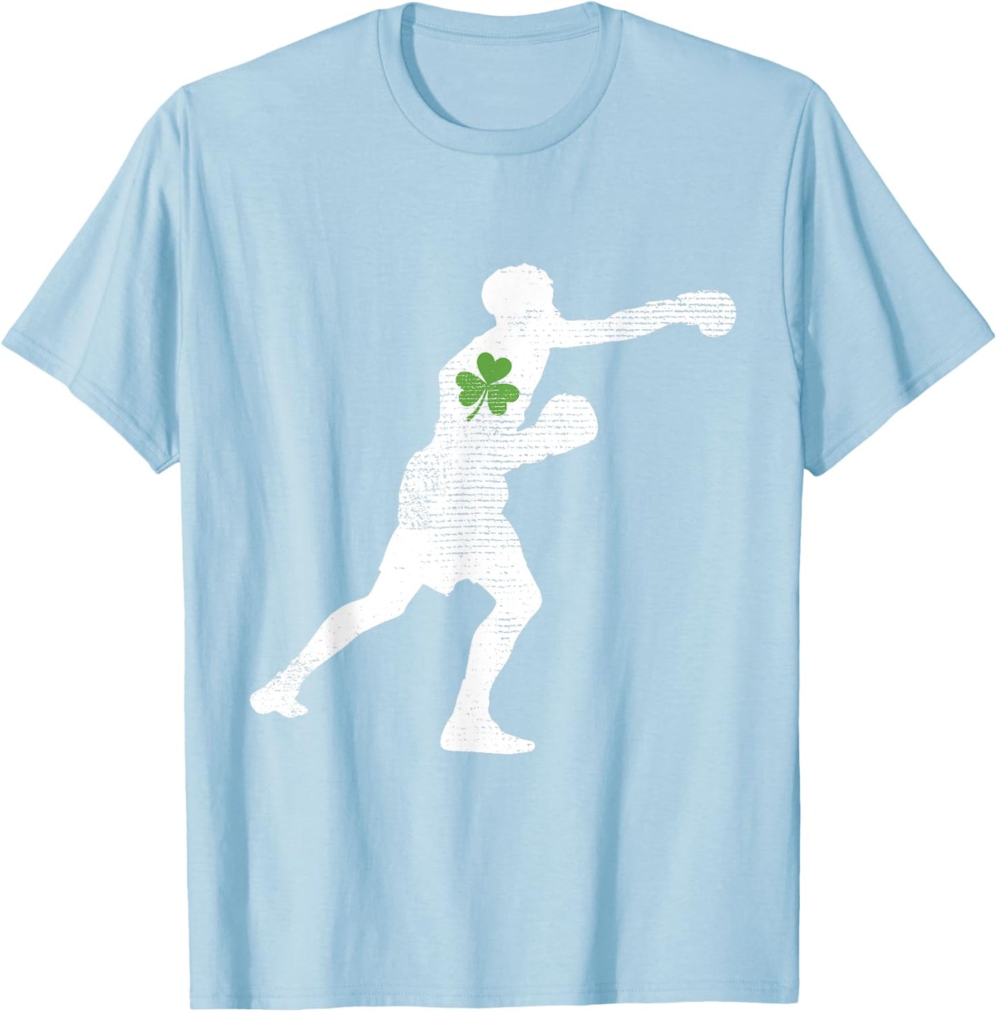 Boxing Lovers Green Shamrock Leaf St Patricks Day T-Shirt - T-Shirt | Light Blue