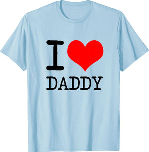 I Love (Heart) T Shirt for Father's Day T-Shirt - T-Shirt | Light Blue