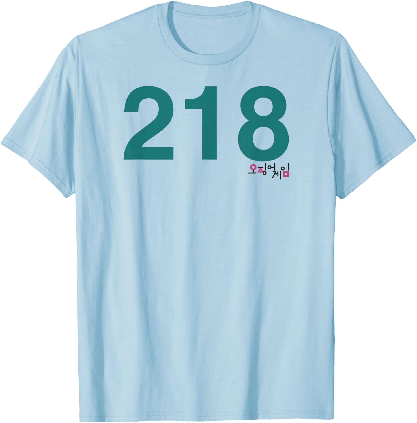 Squid Game Player 218 Costume T-Shirt - T-Shirt | Light Blue