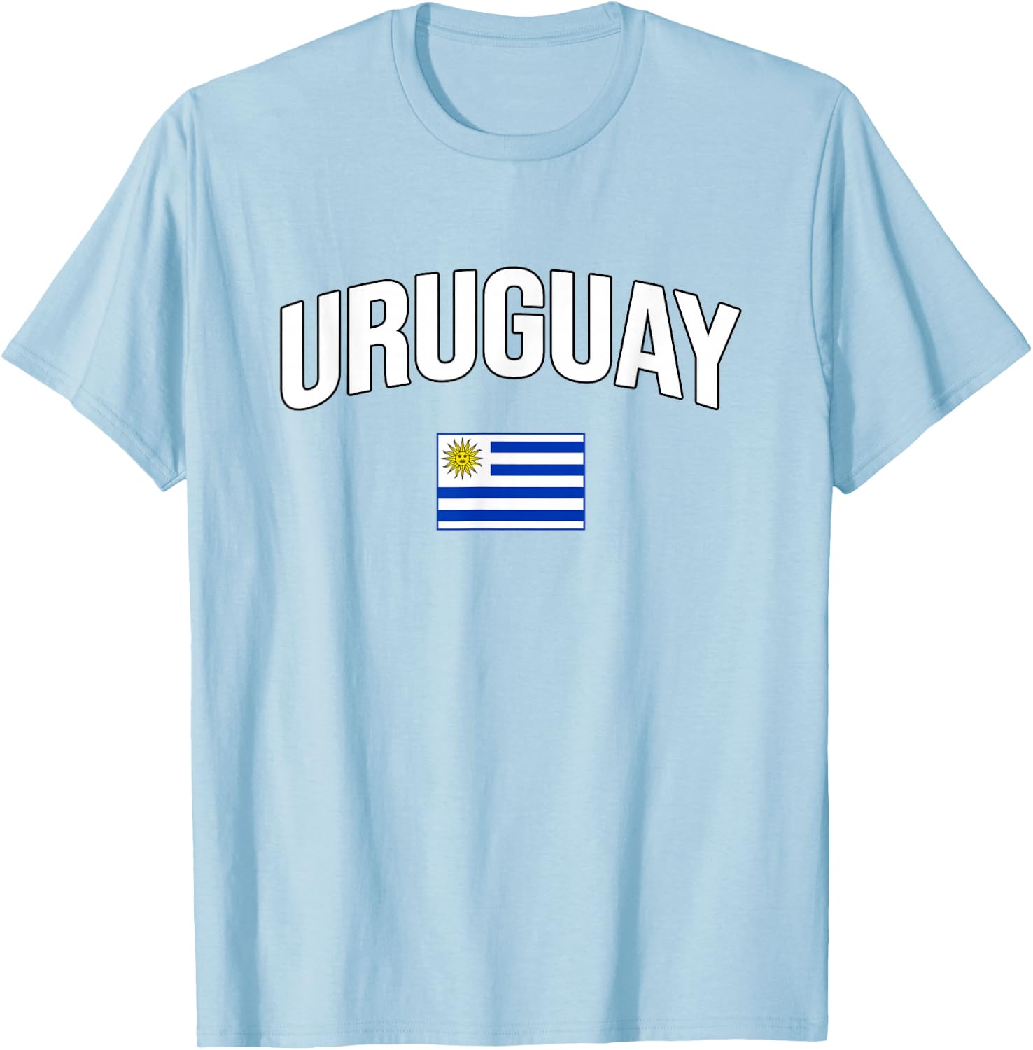 Uruguay - Flag of Uruguay - Throwback Design T-Shirt - T-Shirt | Light Blue