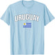 Uruguay - Flag of Uruguay - Throwback Design T-Shirt - T-Shirt | Light Blue