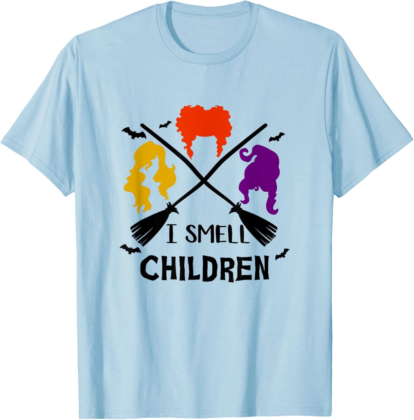 I Smell Children | Funny Witches Halloween Party Costume T-Shirt - T-Shirt | Light Blue