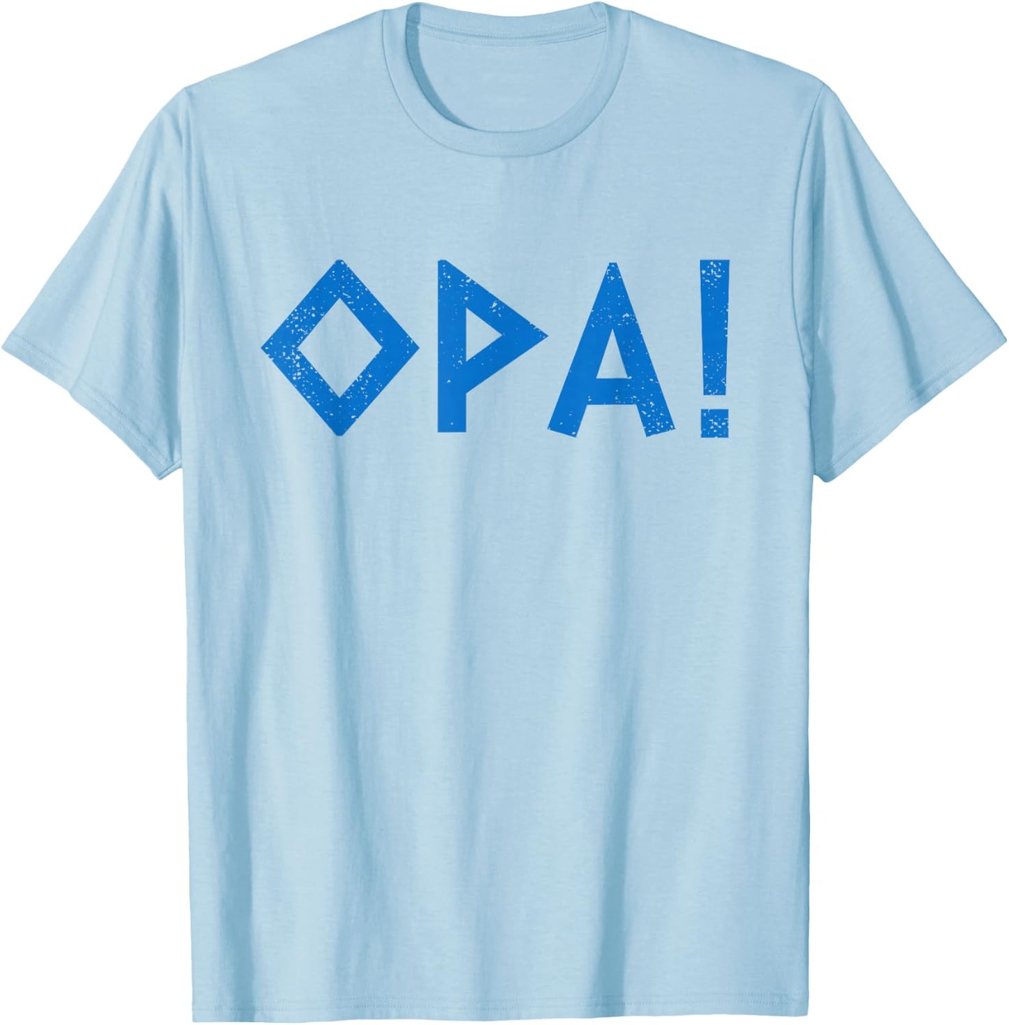 Opa Ancient Greek Pride Greek Flag Funny Greek Party Greece T-Shirt - T-Shirt | Light Blue