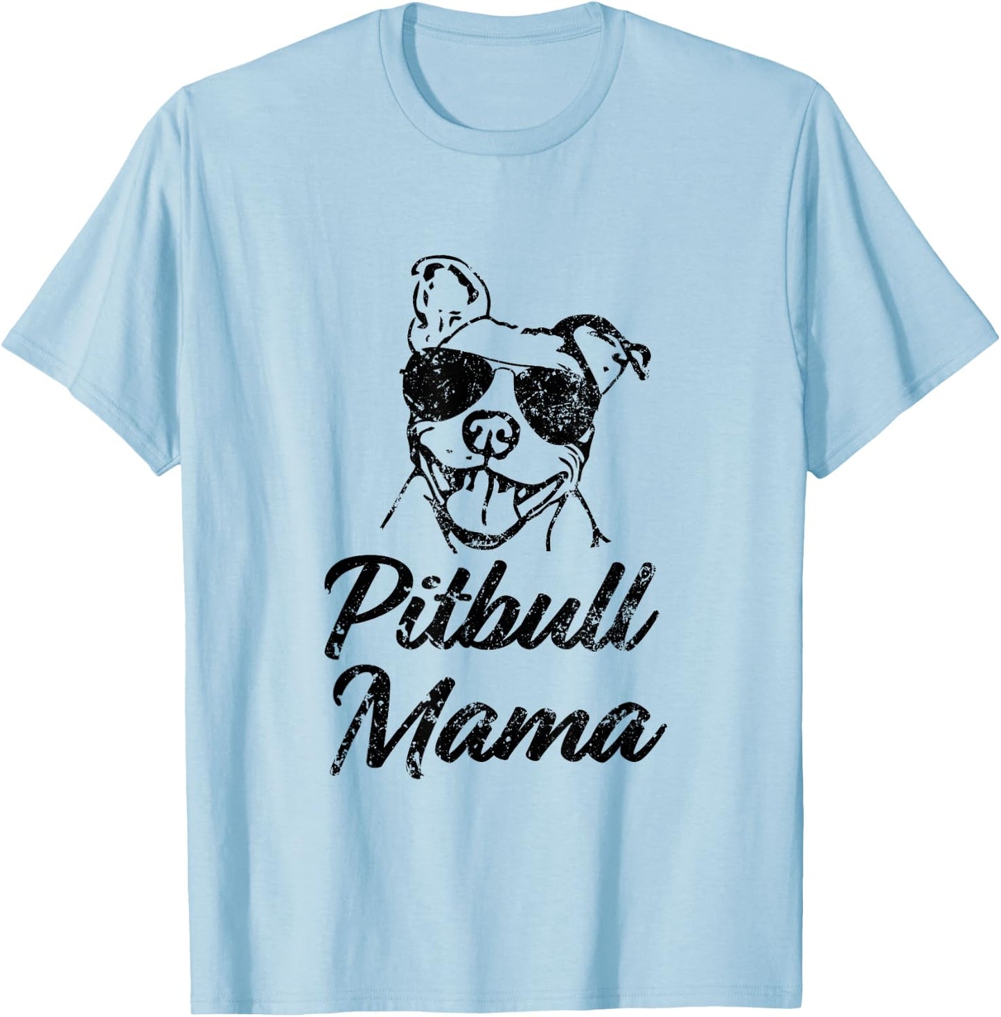 Proud Pitbull Mom Shirt - Pittie Mom, pitbull shirt T-Shirt - T-Shirt | Light Blue