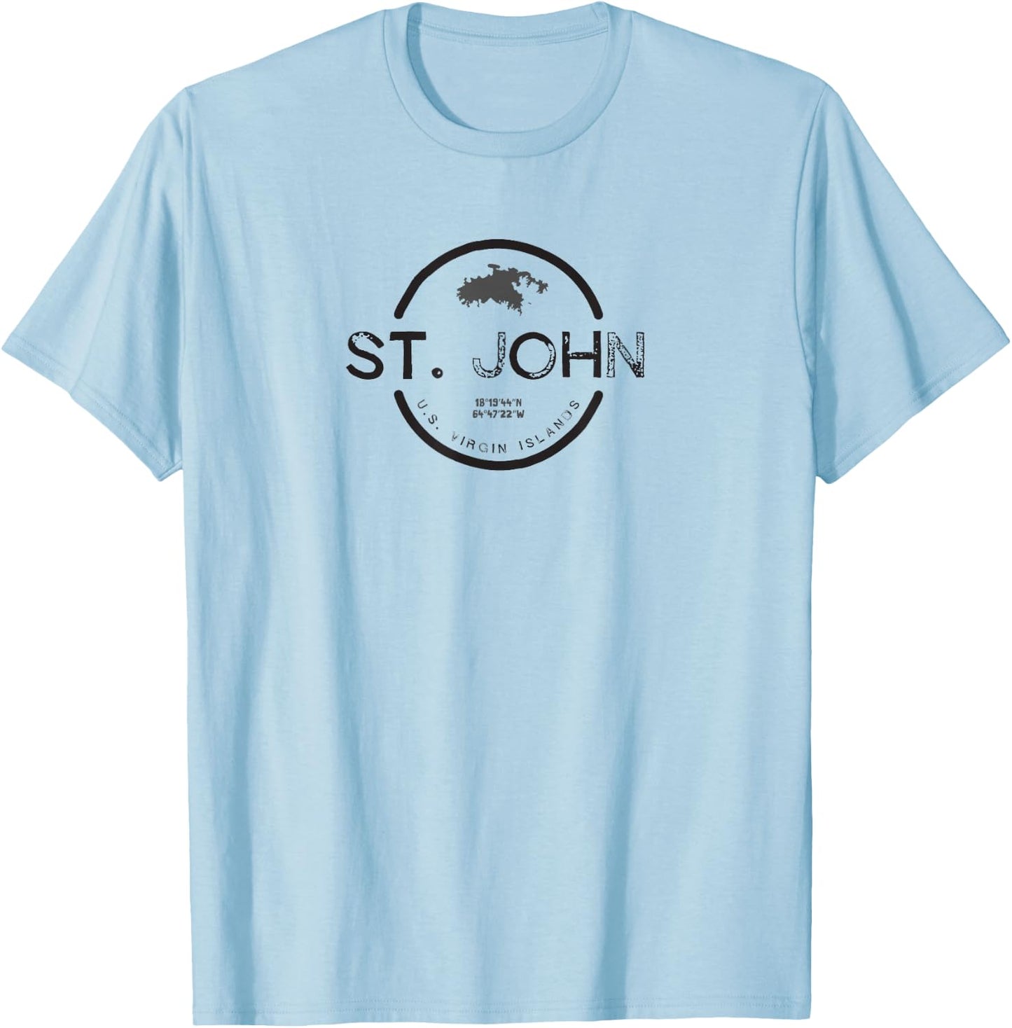 St. John USVI Graphic T Shirt T-Shirt - T-Shirt | Light Blue