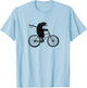 Hedgehog on the bicycle Funny Shirt / "ezhik v tumane" T-Shirt - T-Shirt | Light Blue