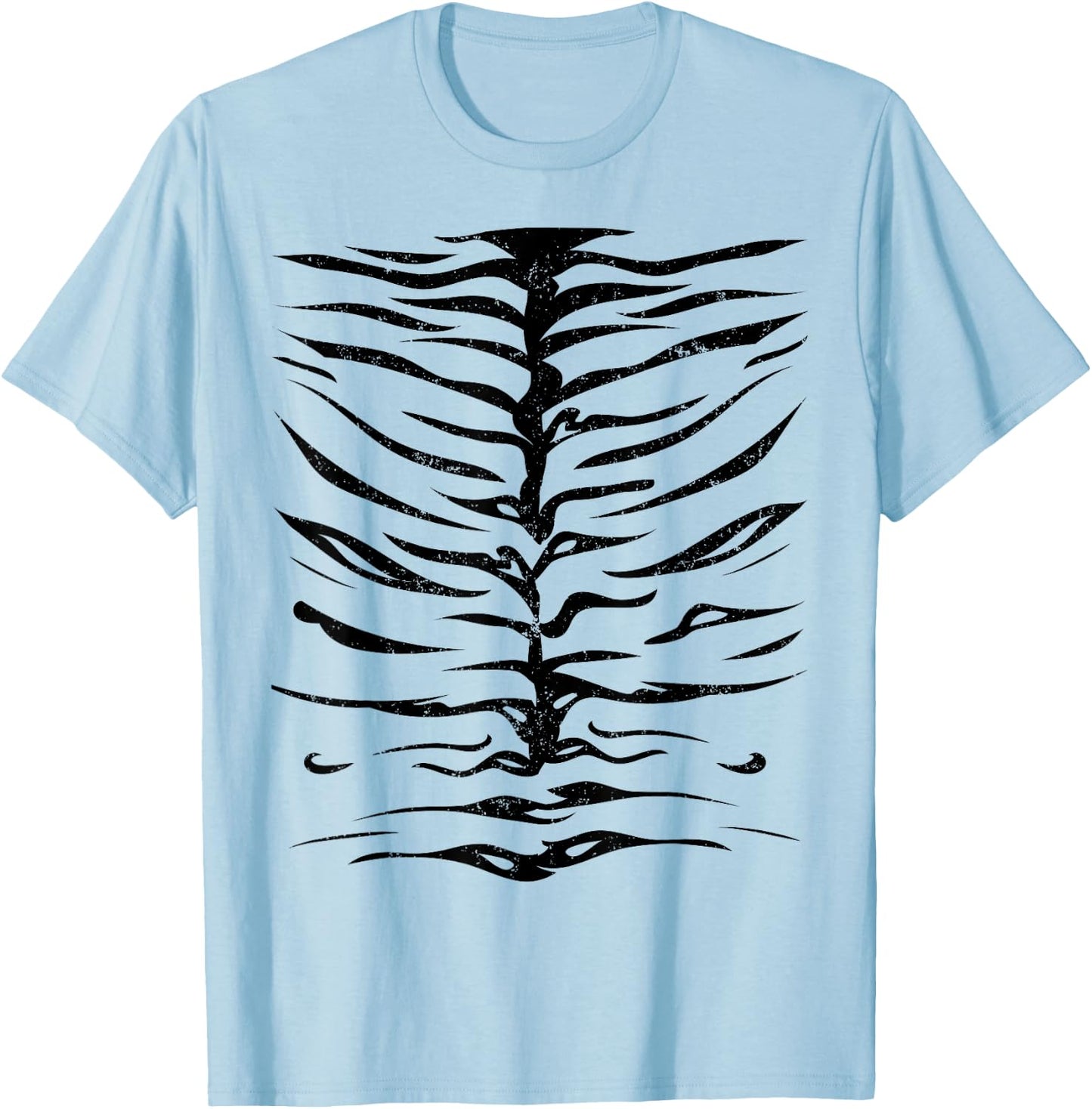 Orange Striped Tiger Halloween Costume Party T-Shirt - T-Shirt | Light Blue