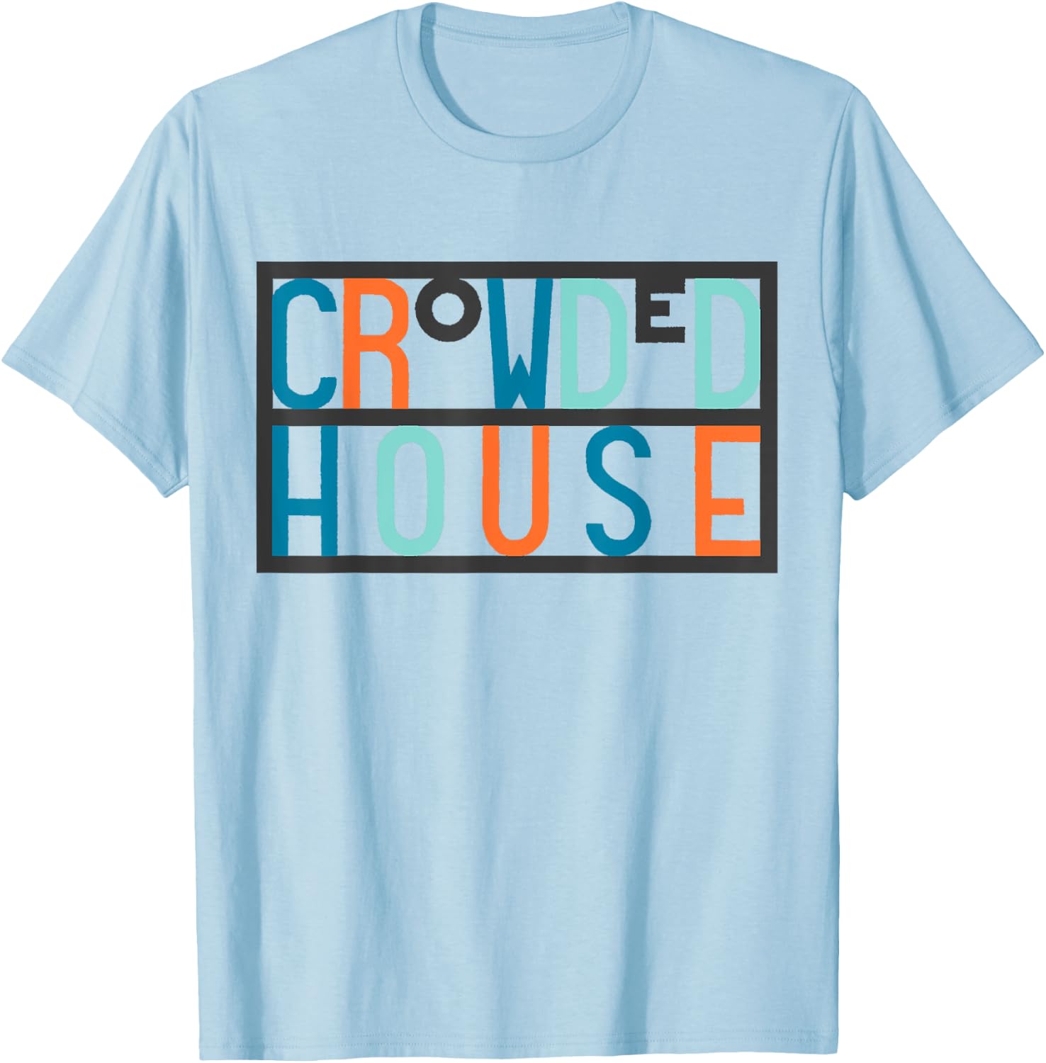 Crowded House – Logo On White T-Shirt - T-Shirt | Light Blue