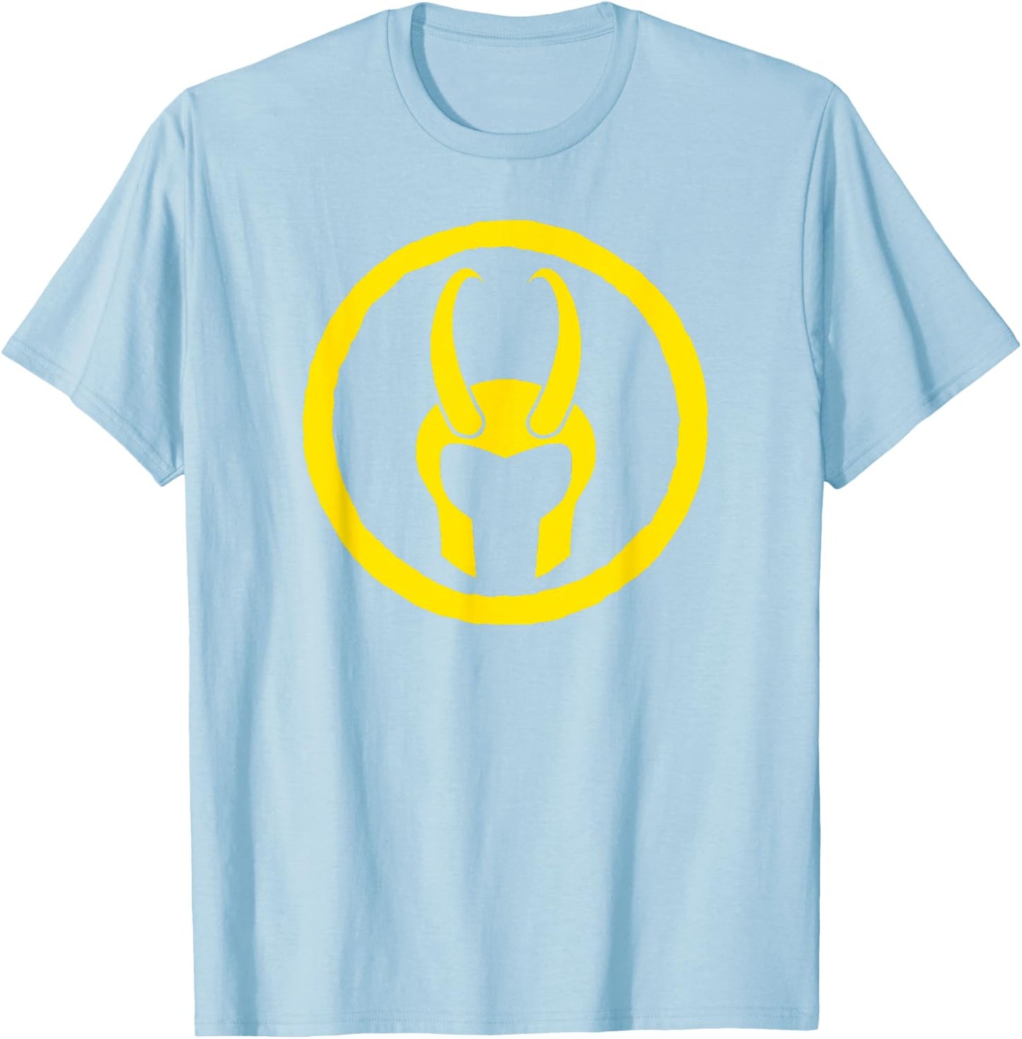 Marvel Loki Horned Helmet Comic Icon T-Shirt - T-Shirt | Light Blue