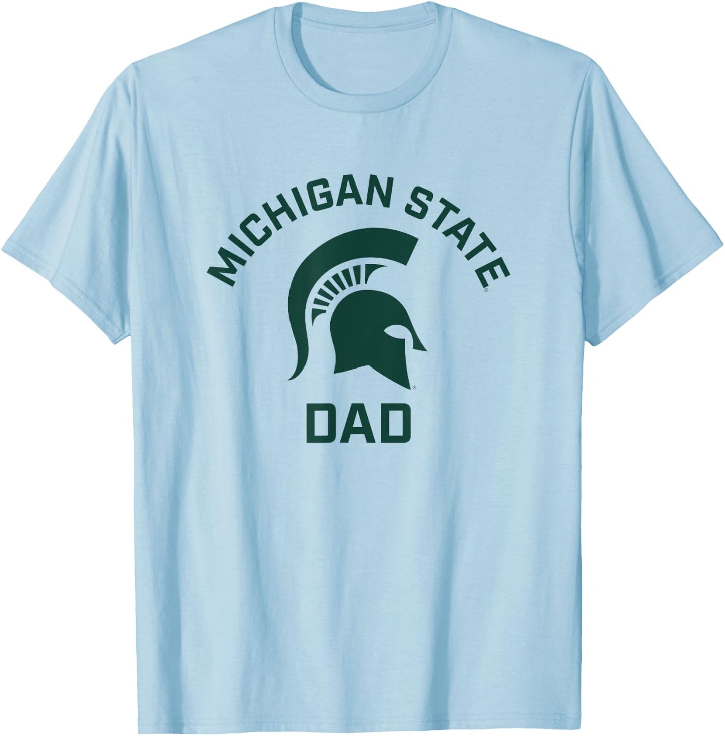 Michigan State MSU Spartans Arched Dad T-Shirt - T-Shirt | Light Blue