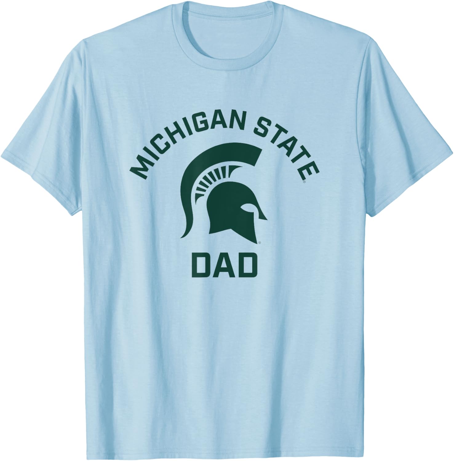 Michigan State MSU Spartans Arched Dad T-Shirt - T-Shirt | Light Blue