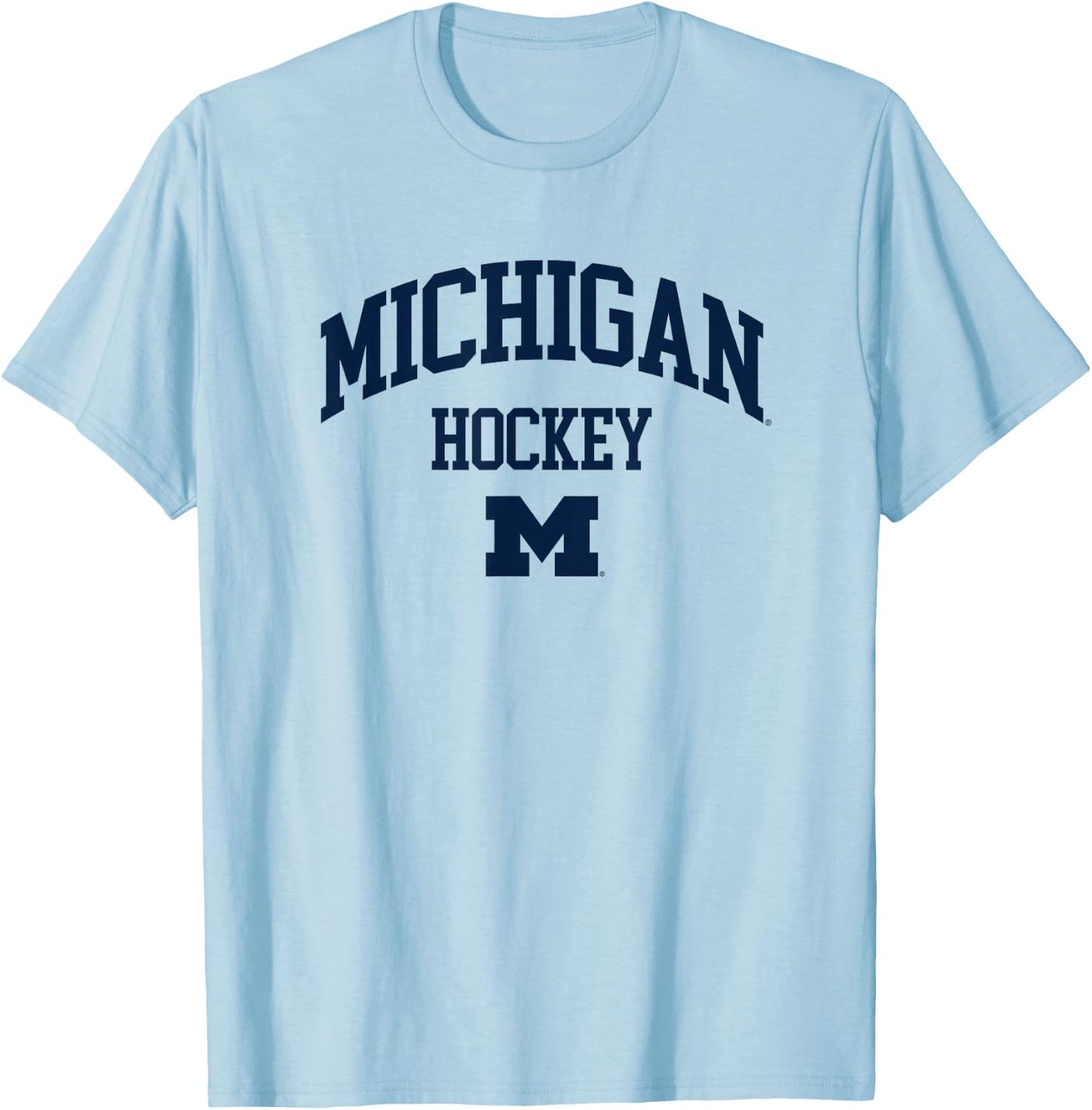 University of Michigan Wolverines U of M Hockey T-Shirt - T-Shirt | Light Blue
