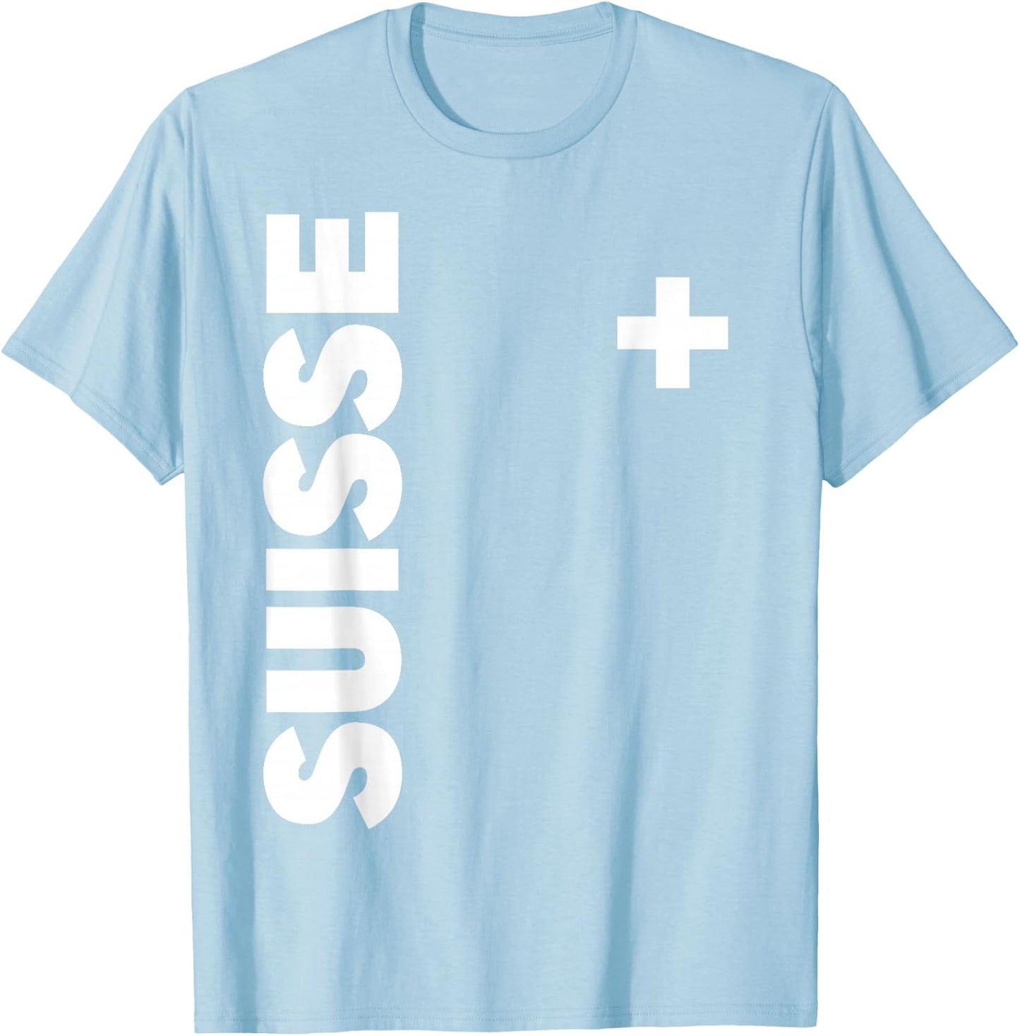 SWI Swiss Fan Flag Switzerland T-Shirt - T-Shirt | Light Blue