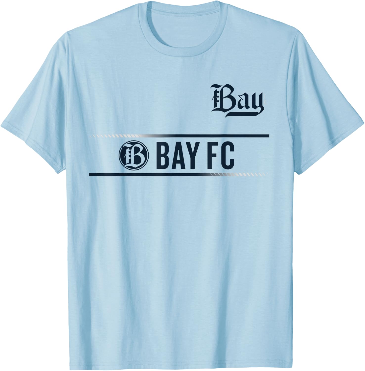 Officially Licensed Bay FC NWSL Soccer Apparel T-Shirt - T-Shirt | Light Blue
