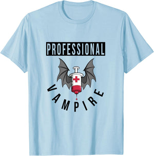Funny Nurse Professional Vampire T-Shirt - T-Shirt | Light Blue