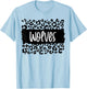 Wolves Team Mascot School Spirit Game Night Leopard Print T-Shirt - T-Shirt | Light Blue