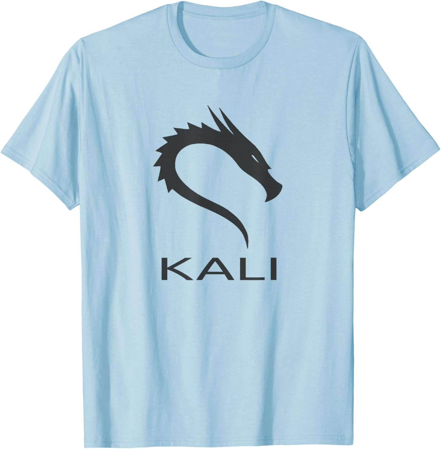Kali Linux tagline with Dragon Open Source Os T-Shirt - T-Shirt | Light Blue