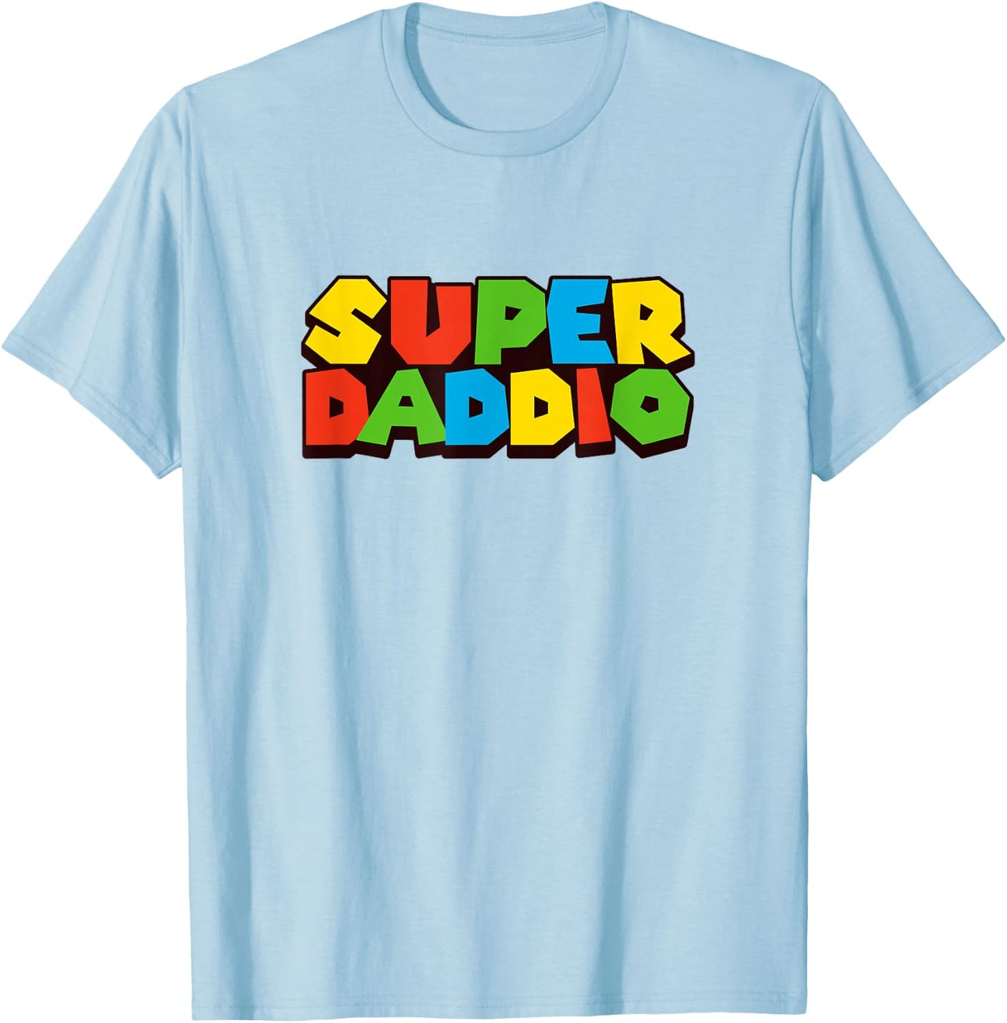 Super Daddio Retro Gamer T-Shirt - T-Shirt | Light Blue