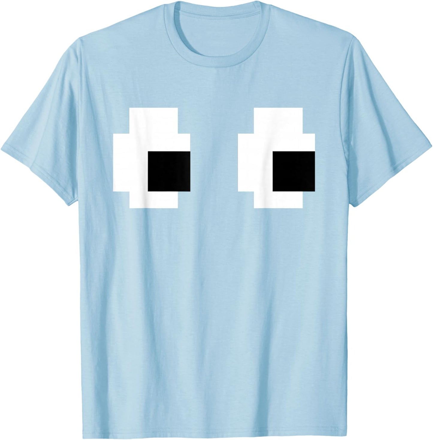 Retro Arcade Game Ghost Eyes Halloween Group Costume T-Shirt - T-Shirt | Light Blue