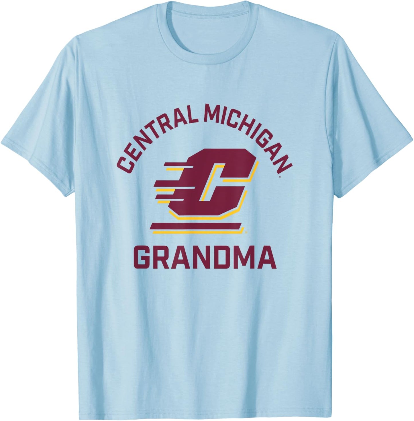 Central Michigan University CMU Chippewas Arched Grandma T-Shirt - T-Shirt | Light Blue