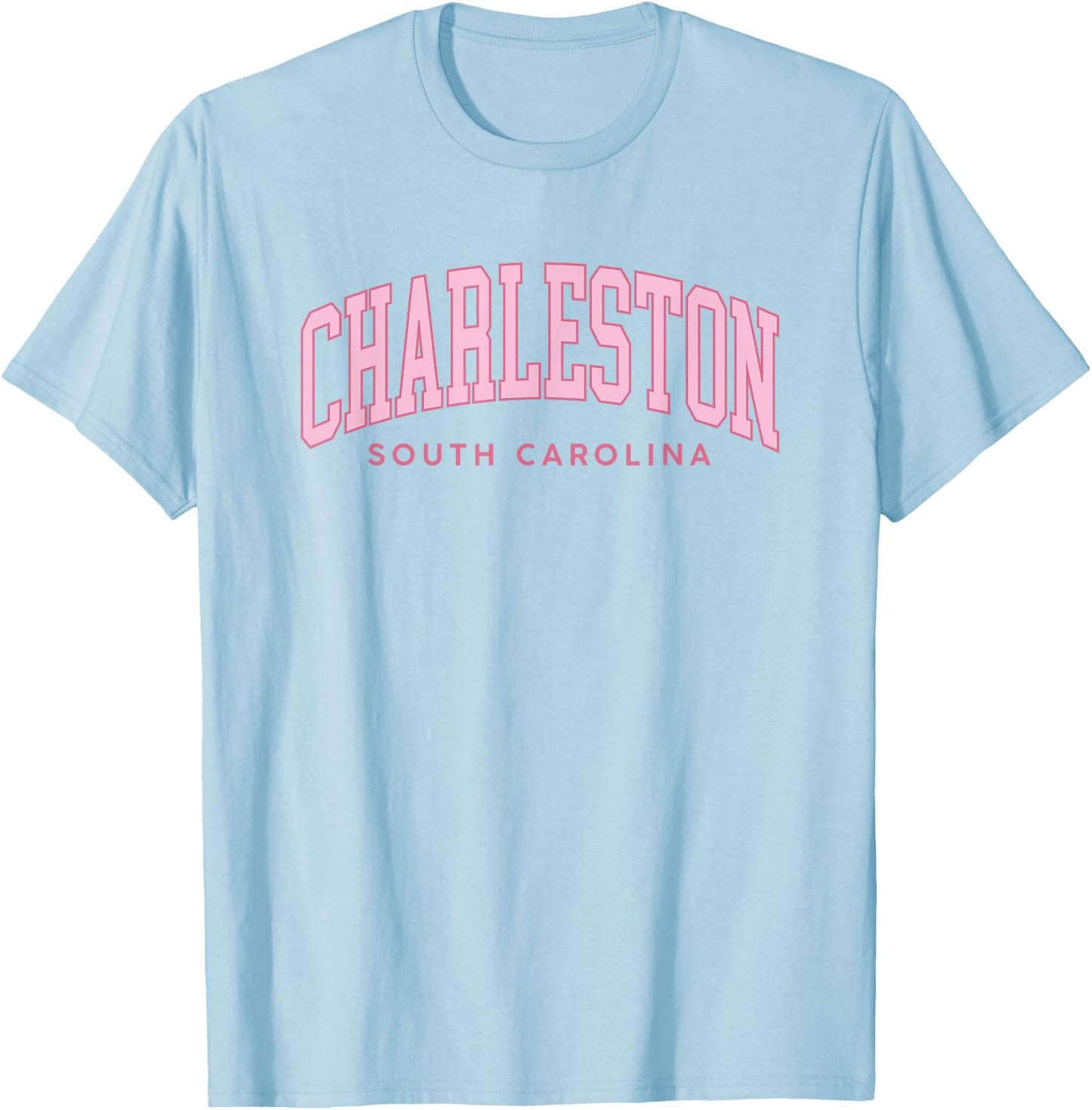 Charleston South Carolina Retro Preppy Throwback Pink Girls T-Shirt - T-Shirt | Light Blue
