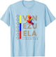 Venezuelan Flag Apparel with 7 Stars Guacamaya Tricolor T-Shirt - T-Shirt | Light Blue