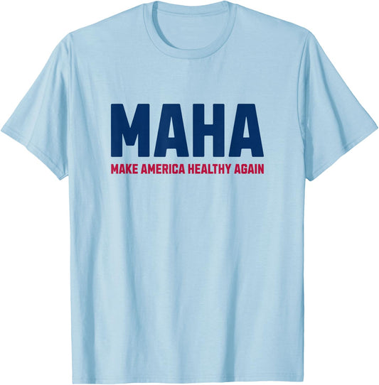 MAHA - Make America Healthy Again T-Shirt - T-Shirt | Light Blue