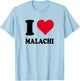 Red Heart I Love Malachi T-Shirt - T-Shirt | Light Blue