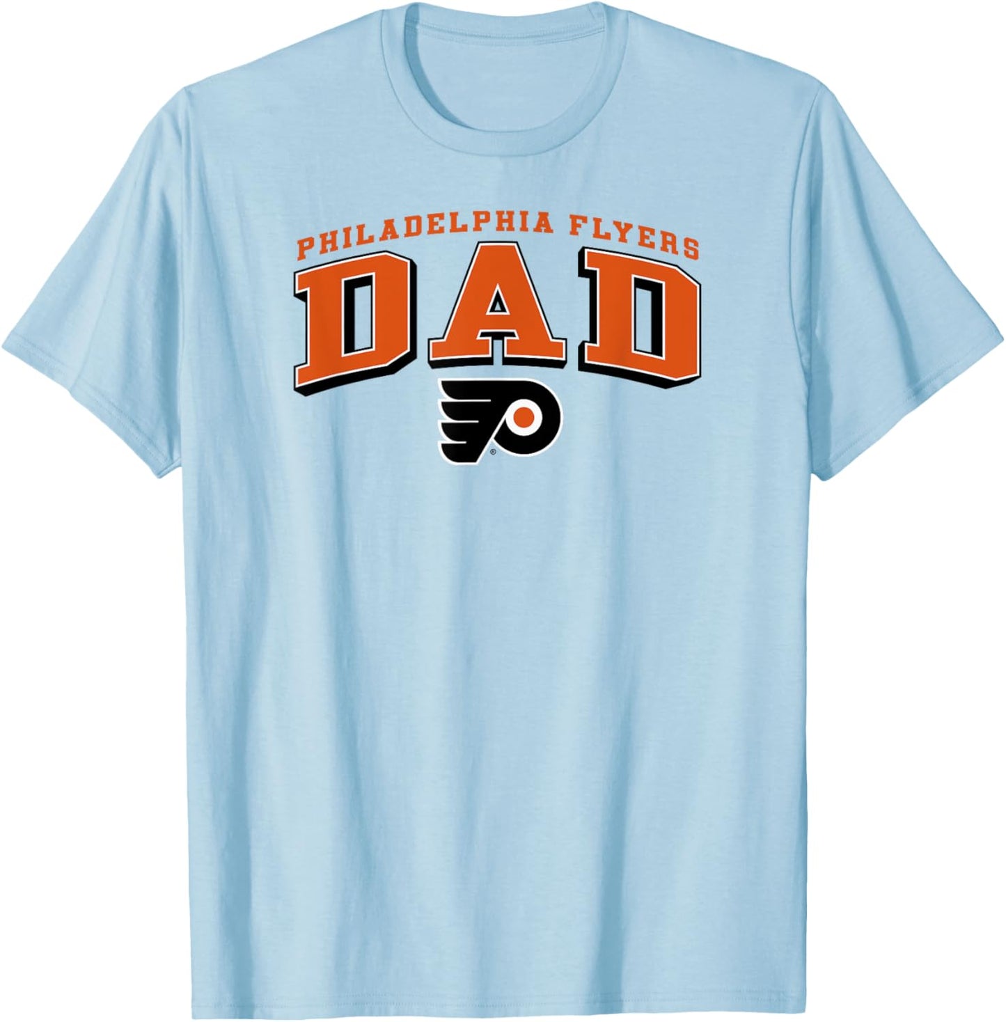 Philadelphia Flyers Dad Arch Gray NHL Officially Licensed T-Shirt - T-Shirt | Light Blue