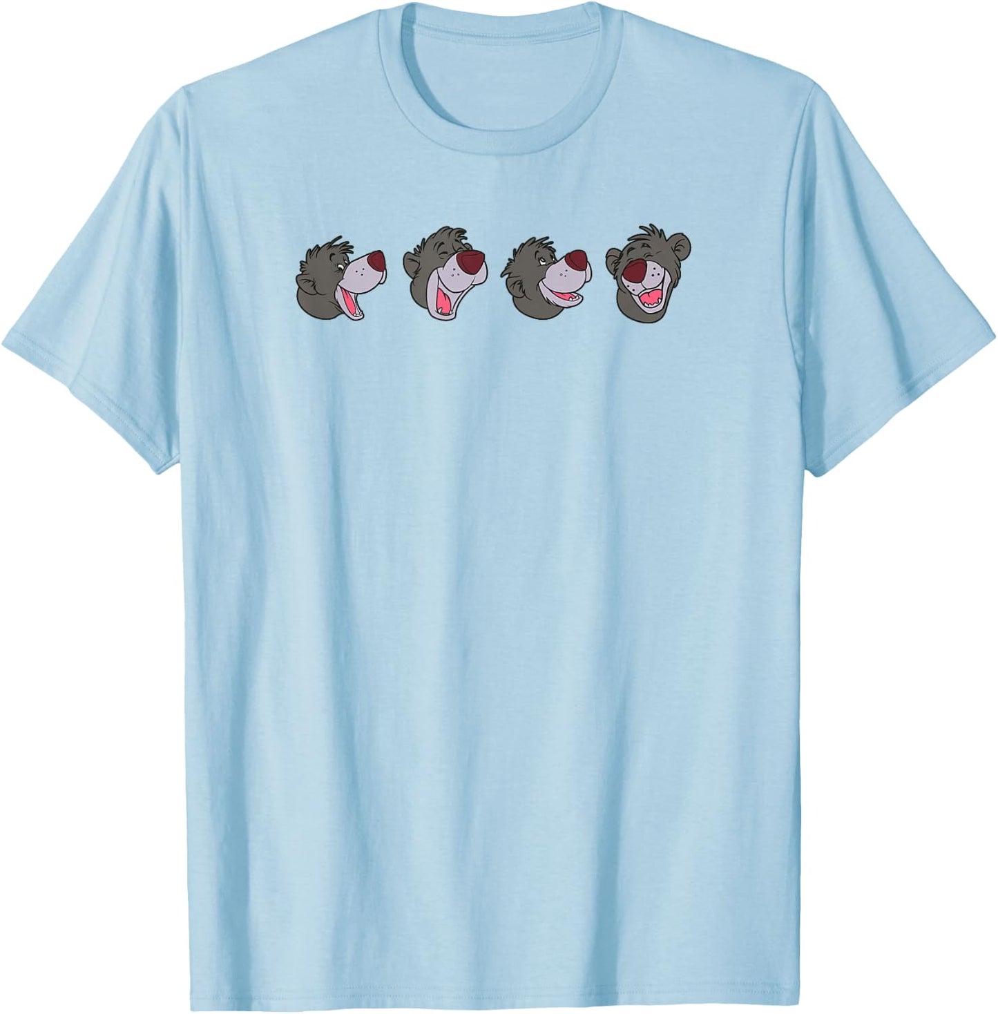 Disney The Jungle Book Baloo Happy Faces T-Shirt - T-Shirt | Light Blue