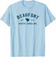 Vintage Beaufort South Carolina Retro Throwback Souvenir T-Shirt - T-Shirt | Light Blue